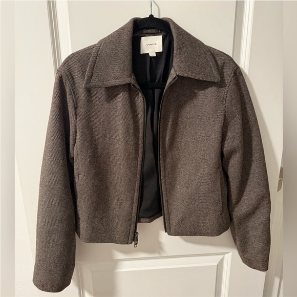 Vince Zip Front Cotton Blend Jacket Size SP - Picture 6 of 7